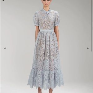 Self Portrait Blue Guipure lace